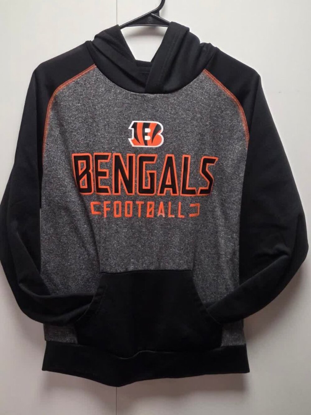 Cincinnati Bengals Hoodie Fanatics Men's Medium Black Gray Fleece